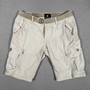 JetLag Shorts Mens 30 Brown Cargo Pockets 100% Cotton Casual Preppy Button Fly